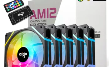 Aigo AM12 Rgb 선풍기 Ventoinha PC 컨트롤러 컴퓨터 케이스 선풍기 키트, 6 핀 워터 쿨러 CPU 냉각 팬 Argb 12cm 환풍기, 120mm