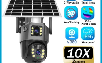 Linook V380 Pro 4K 8MP 4G SIM 카드 태양광 CCTV 무선 카메라, 야외 와이파이 태양광 카메라 360, 내장 배터리 방수