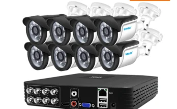 Smar 보안 카메라 시스템, 18m 유선 케이블 비디오 감시 키트, 실내 야외 방수 CCTV 카메라, 5 in 1 DVR, 5MP