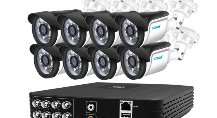 Smar 보안 카메라 시스템, 18m 유선 케이블 비디오 감시 키트, 실내 야외 방수 CCTV 카메라, 5 in 1 DVR, 5MP