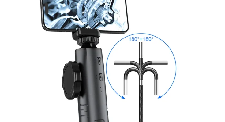 차량용 회전식 내시경 카메라, 산업용 내시경 검사 캠, 아이폰, 안드로이드 PC, 180 ° 조향, 3.9mm, 6mm