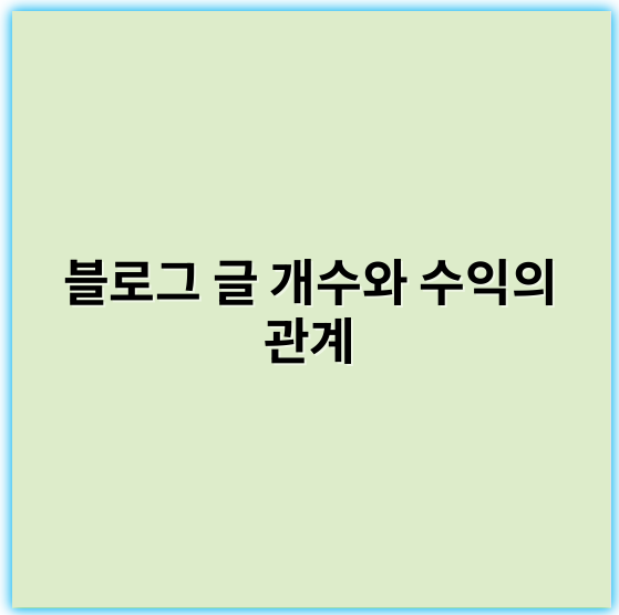 블로그 글 개수와 수익의 관계: 효과적인 글 수 전략